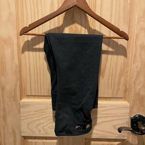 Fabletics Black Capri Leggings with Design on Side